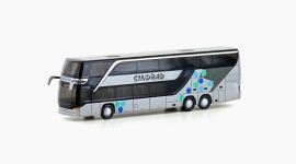 MiNis LC4486 - N - Doppeldecker-Bus Setra S 431DT Sindbad (PL), metallic